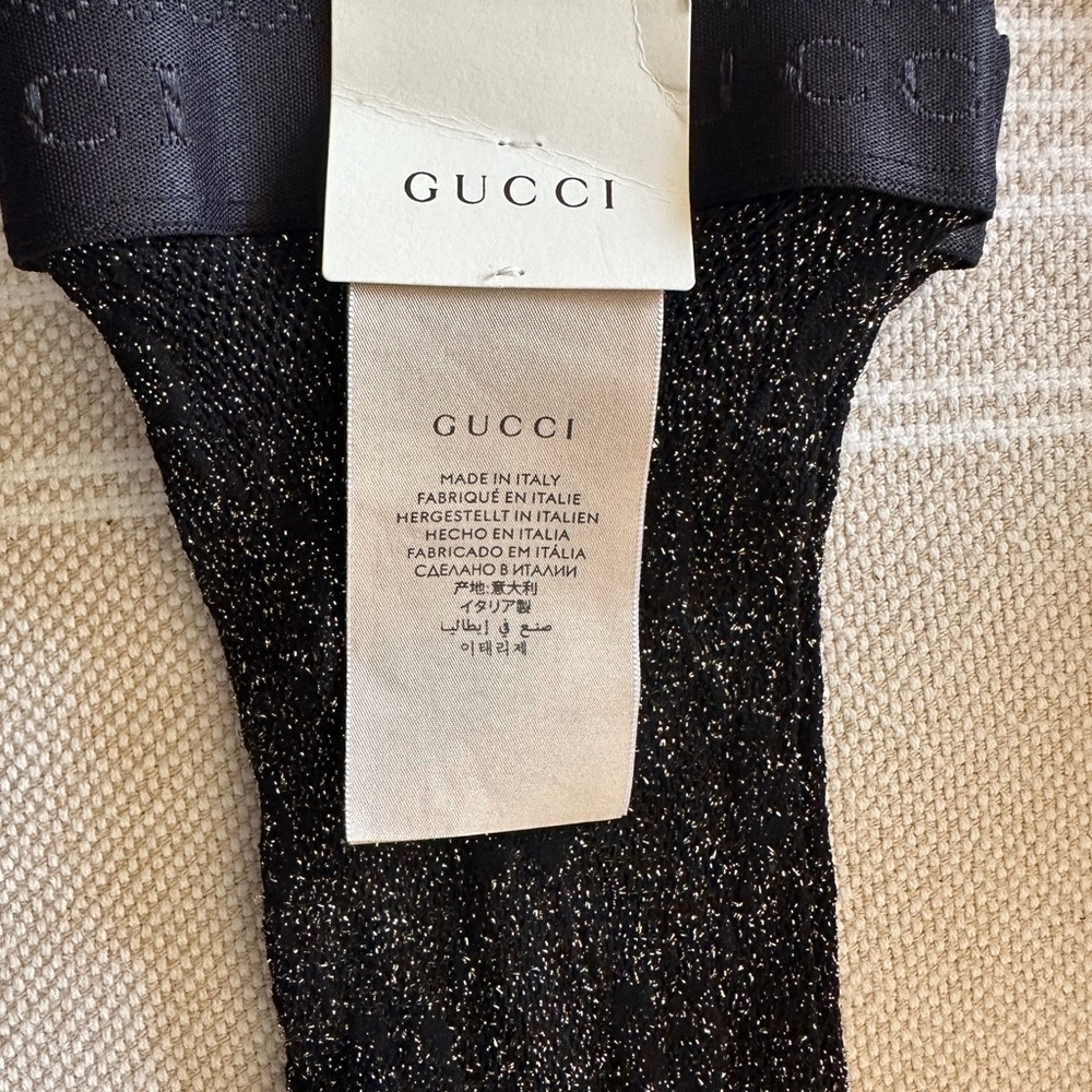 Gucci Black and Gold Ladies Tights